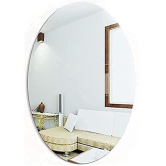 NILKANT ENTERPRISEOval Shape Adhesive Mirror Sticker for Wall on Tiles Bathroom Bedroom Living Home House (40X60)