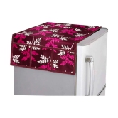 Fabolic Polyester Floral Printed Fridge Mat & Cover ( 93 53 ) Pack of 4 - Purple - Purple