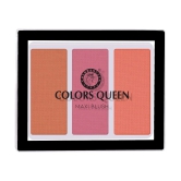 Colors Queen Multicolor Maxi Blush 3 Shades Loose Powder Blush Rose 15g g