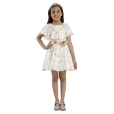 Kids Cave - White Cotton Girl's A-line Dress ( Pack of 1 ) - None