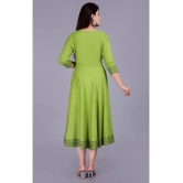 SIPET - Mint Green Rayon Womens Anarkali Kurti ( Pack of 1 ) - None