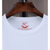 NITYANAND CREATIONS Round Neck White Holi T-Shirt for MEN-HOLI-T-SHIRT-11519-XL