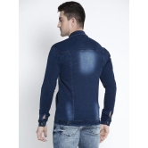 Rodamo Men Blue Solid Denim Jacket