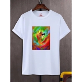 NITYANAND CREATIONS Round Neck White Holi T-Shirt for MEN-HOLI-T-SHIRT-11565-L