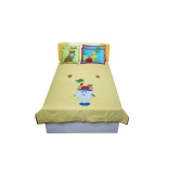 Hugs'n'Rugs Cotton Single Bedsheet - Yellow