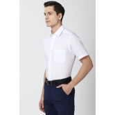 Men White Regular Fit Formal Half Sleeves Formal Shirt