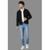 DKGF Fashion Cotton Blend Mens Denim Jacket - Black ( Pack of 1 ) - None