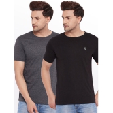 Lycos - Cotton Blend Regular Fit Black Men's T-Shirt ( Pack of 2 ) - None