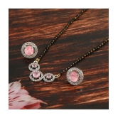 Jewar Mandi - Pink Mangalsutra Set ( Pack of 1 ) - Pink