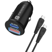 Portronics Car Mobile Charger ?POR-1871 Black