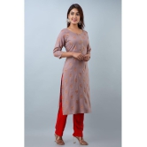 Doriya Brown Rayon Kurti With Palazzo - Stitched Suit - None