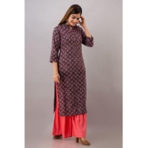 MAUKA - Pink Straight Rayon Women's Stitched Salwar Suit ( Pack of 1 ) - None