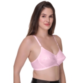 Sona C-108 Women Cotton Fabric Full coverage Non padded Non wired Pink Cotton Bra-30 / C / Pink