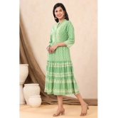 Juniper Rayon Green Regular Dress - Single - None