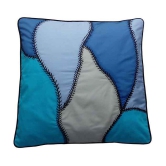 HugsnRugs Single Cotton Cushion Cover 40 x 40 cm (16 x 16) - Blue