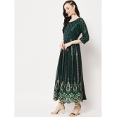 Estela - Green Straight Georgette Womens Stitched Ethnic Gown ( Pack of 1 ) - None