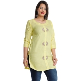 JC4U - Yellow Rayon Womens Straight Kurti ( Pack of 1 ) - None