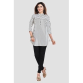 Meher Impex - Off White Crepe Women''s Straight Kurti ( Pack of 1 ) - None