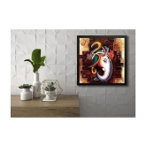 Saf Ganesha UV Coated Home Decorative Gift Item Frame Synthetic Painting With Frame