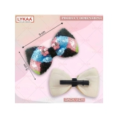 Lykaa Sequin Sparkle Hair Bows Clips Large Big Shiny Glitter Alligator Hair Clips For Women - 2Pcs - Multi