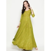 Antaran - Green Flared Viscose Womens Stitched Ethnic Gown ( Pack of 1 ) - None