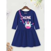 Trampoline Blue Cotton Blend Girls Frock ( Pack of 1 ) - None