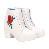 Ishransh - White Women's Ankle Length Boots - None