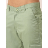 Indian Needle Mens Casual Cotton Solid Cargo Pants-32 / Green