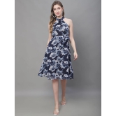 MINI & MING Floral Print Georgette Fit & Flare Dress