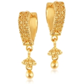 VIVASTRI Golden Bali Earrings ( Pack of 1 ) - Golden