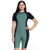 Amante Nylon Green Bodysuits - - None