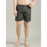 broon Pack of 3 Cotton Mens Boxer- ( Black,Brown,Grey ) Boxer Shorts - None