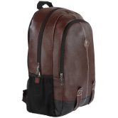 mikebags 20 Ltrs Brown Leather College Bag - Brown