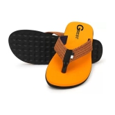 GBest - Orange Men's Thong Flip Flop - None