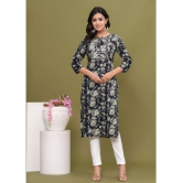 Glorious Cotton Printed Straight Womens Kurti - Blue ( Pack of 1 ) - None