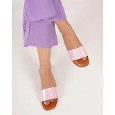 WOMEN FASHION FLAT PINK SLIPPERS