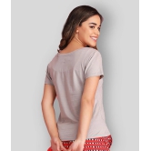 Clovia Cotton Night T-Shirt - Grey Single - M