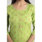 MAUKA - Green Rayon Womens Straight Kurti ( Pack of 1 ) - None