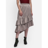 Smarty Pants Satin A-Line Skirt - Brown Single - 32