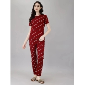 Smarty Pants Maroon Cotton Womens Nightwear Nightsuit Sets ( Pack of 1 ) - None