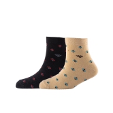 Men Pack Of 2 Patterned Cotton Ankle Length Socks