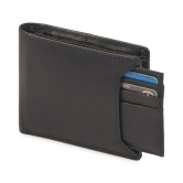 Men''s Genuine Leather Wallet - Black-Black / Leather