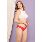 Clovia Pack of 1 Cotton Solid Womens Bikini ( Red ) - None