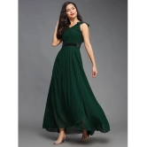 Miss Chase Polyester Solid Full Length Womens Wrap Dress - Green ( Pack of 1 ) - None