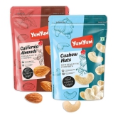 YUM YUM 100% Natural California Almonds & Cashews 1kg Dry Fruits (500 g Each)