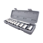 GIT-tools hardware TM Plastic Socket Wrench Set (Grey, 10-Pieces)