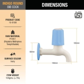 Indigo Round Bib Tap PTMT Faucet - by Ruhe®