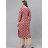 Stylum Rayon Printed Straight Womens Kurti - Wine ( Pack of 1 ) - None