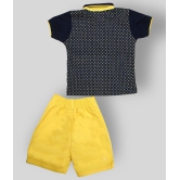 Zadmus - Yellow Cotton Baby Boy T-Shirt & Shorts ( Pack of 1 ) - 6-12 Months