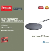 Prestige Hard Anodized Aluminium Plus Roti Tawa | Induction Compatible | Black 22.5 CM